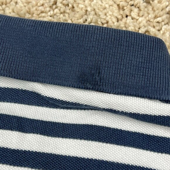 Polo Ralph Lauren Polo Shirt Men's XL Blue White Striped Pony Logo Short Sleeve - Picture 12 of 12